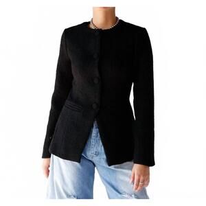 NEW MABLE margot boucle blazer in black